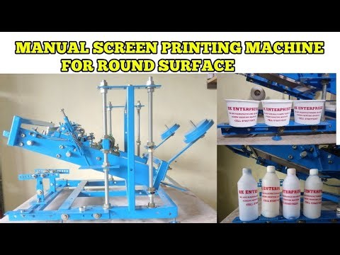 Manual screen printing machine for Round surface
