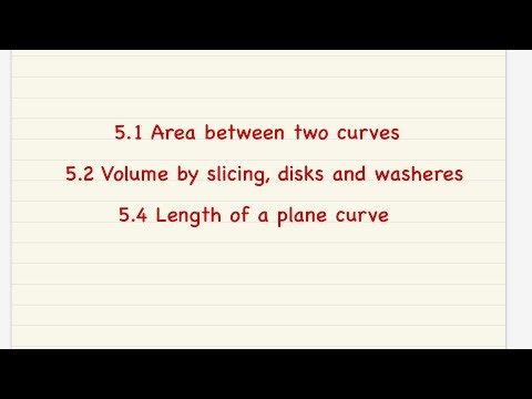6. Applications of the definite integrals