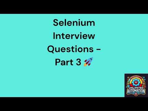 Selenium top 5 interview questions Part 3