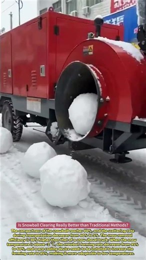 Snow turns into snowballs, doubling the efficiency of snow removal #wonder #clever #methods #skills