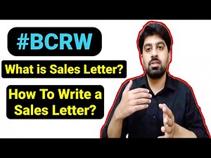 #BCRW: What is Sales Letter? | How To Write a Sales Letter? | Business Communication | B.COM-II