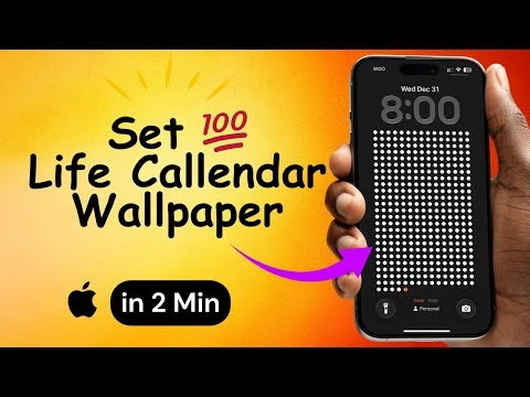 How to Set The Life Calendar Wallpaper in Iphone | 365 Dots Wallpaper