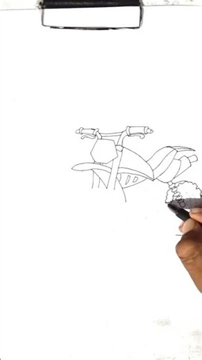 how to draw a dirt bike step by step #shorts #drawing