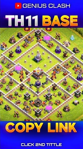 TH11 High Rank + War Base 🔥 | Anti 3 Star Unstoppable 😱 #shorts