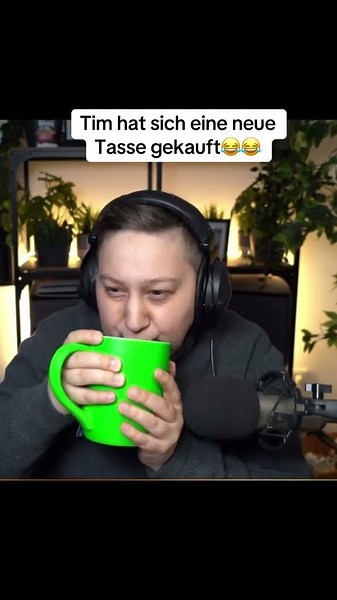 Tim bought himself a new mug