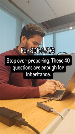 Dhruv Singhal on Instagram: ""Inheritance isn’t about code reuse — it’s about how Java decides which code runs." Comment "pdf" for answers with code to all these questions. Advanced Inheritance & Polymorphism (1–10) 1. What happens if a subclass defines a field with the same name as its parent? 2. How does Java resolve field access vs method calls in inheritance? 3. What happens when a parent's reference points to a child object? 4. Can a child reference point to a parent object? Why or why not?