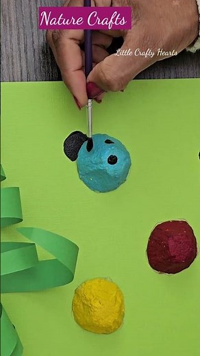 Cute Ladybug Craft Using Egg Carton 🐞 | Easy Playschool Activity!