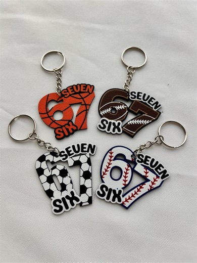 67 Six Seven Keychains Sports Theme, Great for Party Favors! - Etsy