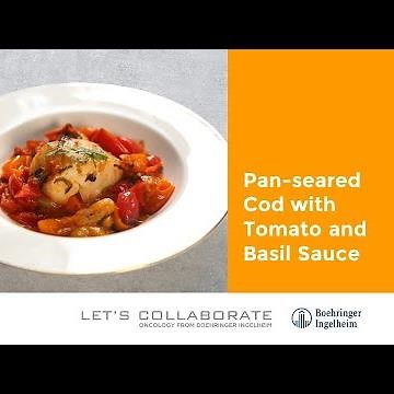 Pan-seared Cod with Tomato and Basil Sauce