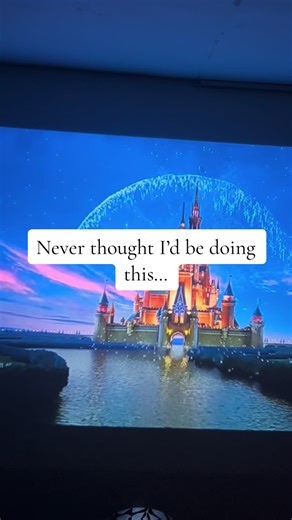 Literally the best space saver …. Not much room for a tv in our room… just watch it from this projector on the ceiling 🙌🏼 #projector #movienights #tiktokmademebuyit #dealdrops