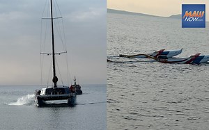 Multiple paddlers rescued after sailboat collides with outrigger canoe off Māʻalaea, Maui | Maui Now