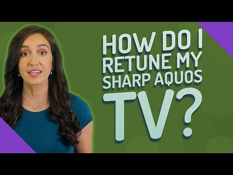 How do I retune my Sharp Aquos TV?