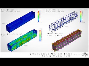 Steelworks Emergency Water Tank FEA Simulation In Solidworks 2019