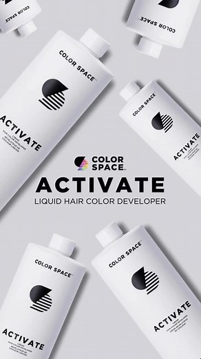 Activate superior hair color results with Color Space ACTIVATE Liquid hair color developer with hydrating and soothing Provitamin B5 ✨ Activate penetrates the cuticle to deliver optimal color results all while delivering maximum shine and protecting the hair against stressors. Elevate your salon with Color Space at the link in bio 🔗 #colorspacehair #colorspace #veganhaircolor #haircolordeveloper #veganhairproducts #vegansalon #greensalon #salonowner #hairsalonlife