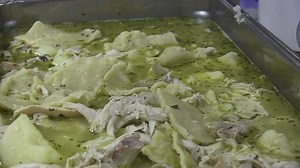 Order pot pie throughout the U.S., and you’ll get a hearty, thick gravy with meat and potatoes baked in a pie. In Lancaster County, that’s chicken pie. Order pot pie here, and you’ll get a hearty dish with noodles, preferably square and homemade — no crust: https://goo.gl/QaDGwg Chicken pot pie, as we know it here, is served every Wednesday at Conestoga Wagon. Watch how it's made. | LNP LancasterOnline