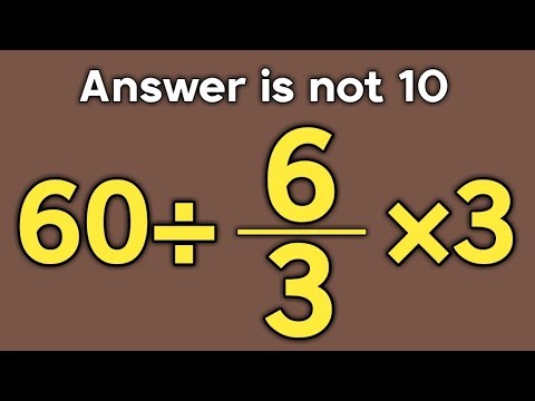 60÷6/3×3 = ❓ / Is your math brain ready for this challenge / Simplify algebraic expression