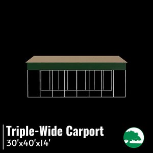 This 30'x40'x14' Triple-Wide Carport is is only $9,335 + tax! Rent-to-Own 100% approved for only $389/month + tax installed on your level land! Check the latest price and customize this Triple-Wide Carport using our 3D Builder at https://build.eaglecarports.com/?dealer=D0015060-MAIN#7689c95b26ba5857c7e4d84450c35ce2 or give us a call at (270) 789-4236  | Backyard World | Facebook