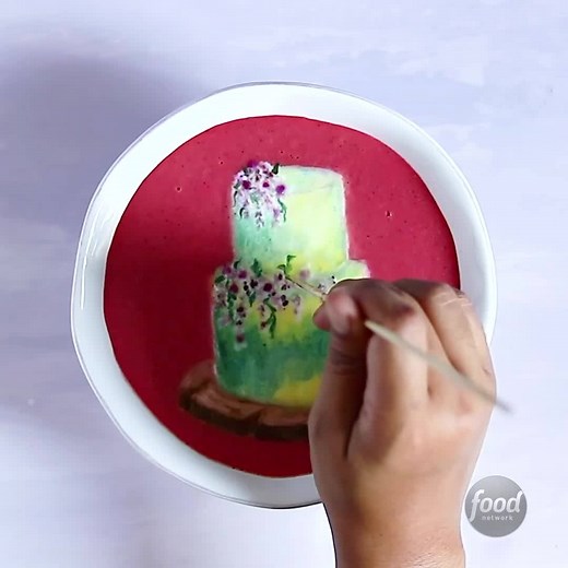 This cake is a work of art. Literally! Nice job, Hazelzakariya. #InspiredBy #SpringBakingChampionship > Tonight at 9|8c | Food Network