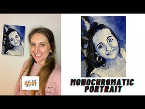 How to Paint an Acrylic Portrait Step by Step | Monochromatic Portrait Painting Tutorial