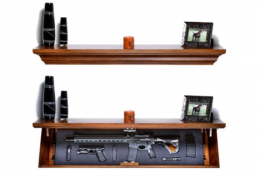 Freedom 52R Hidden Gun Shelf Safe With Trap Door & RFID Lock - 46in X 13.5in X 4in - Etsy