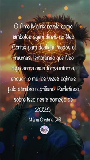 O filme #matrix revela a saída esta dentro do #cérebro #NEO é o NEO CÓRTEX #neocortex