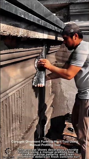 Concrete Ornament Forming Work Tool Using Manual Profiling Tool #worktool