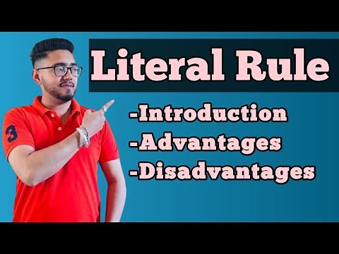 Literal rule of interpretation | advantages and disadvantages of literal rule | by law with twins