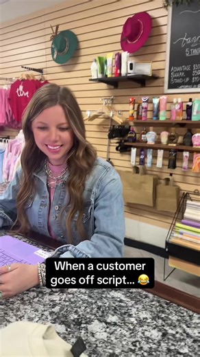 When the customer goes off script and we’re barely making it over here 😂 #shopsmall #smallbusiness #fyp #boutique #tanningsalon @VictoriaNewcomb @sierra._584