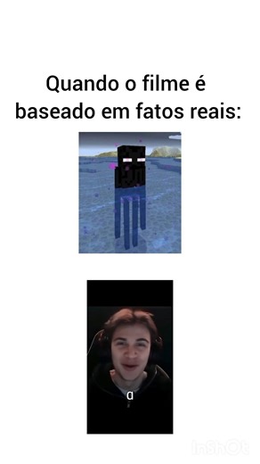 Quando o filme é baseado em fatos reais: #minecraft #memes #shorts #enderman