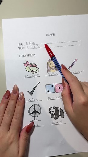 Ella’s test 😔 #school #professor #test #correction