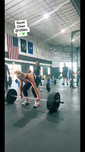 Squat cleans @135lbs Never Quit #believe #fitness #crossfit #workout #train #motivation #strong #1