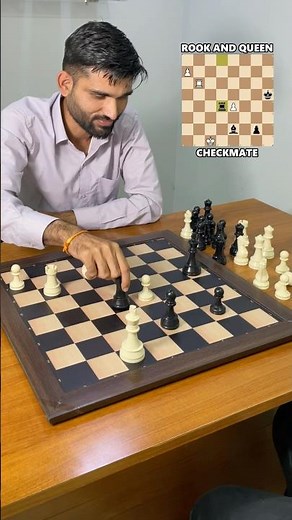 Genius Rook and Queen Duo Delivers Checkmate in Chess Endgame #chessgame #chessshorts
