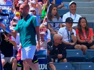Dan Evans' players box infiltrated by a stranger at the US Open during clash against Carlos Alcaraz, officials rush to remove him