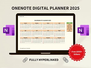 Onenote Digital Planner 2025-2026, Hyperlinked, Stickers (digital Download) - Etsy Canada