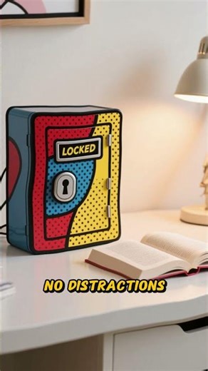 The Distracted PhoneA girl locked her phone away while studying. One month later, her focus an