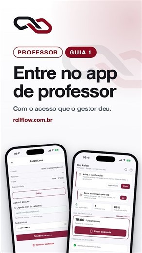 PROFESSOR | Como entrar no app | Guia 1