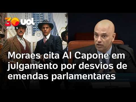 Moraes cites Al Capone when voting to convict congressmen for misappropriating earmarked funds.