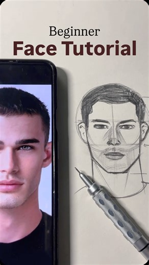 Vidhya❤ | Artist on Instagram: "Face tutorial for y’alll 🫶✨💖 this is a quick demonstration on how to get started with your face drawings, I hope it helps. Comment what tutorials you guys want I will try to make more of these :) . . . . ( Face drawing, sketchbook, face tutorial, easy tutorial, beginner drawing , easy art, fyp , explore page , reels tab , viral , face art, portrait drawing , how to draw , fyp, for you page ) #facedrawing #facetutorial #drawing #art #tutorial #howtodraw #facedraw