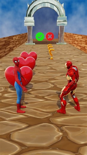 GTA V New Kiss Run Spider-man vs Iron-Man Funny Epic Challenge! #spiderman #funny #animation #shorts