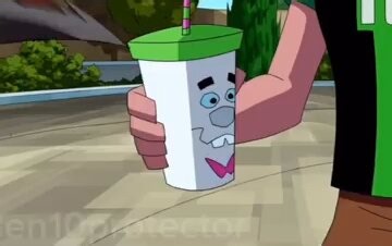 Ben pulling out Alien X after Cuddle Team Leader starts firing and missing shots at him: