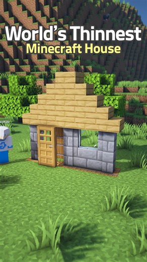만두민 ManDooMiN on Instagram: "Minecraft: The Thinnest Survival House  ============= #minecraft #minecraftbuilds #minecraftbuild #minecrafthouse #minecraftmemes #minecraftinterior #minecrafters #마인크래프트 #minecraftredstone #minecraftarchitecture #minecraftart #minecraftonly #minecraftbedrock #minecraftideas #minecraftmods #minecraftfarm #minecraftbuildings"