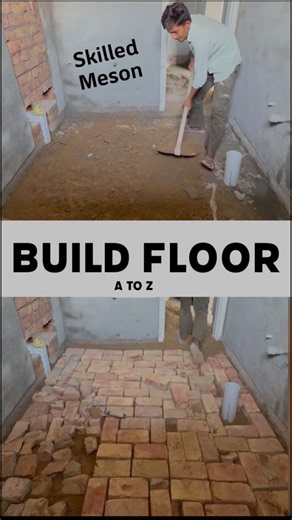 Skilled Meson Build floor with brick