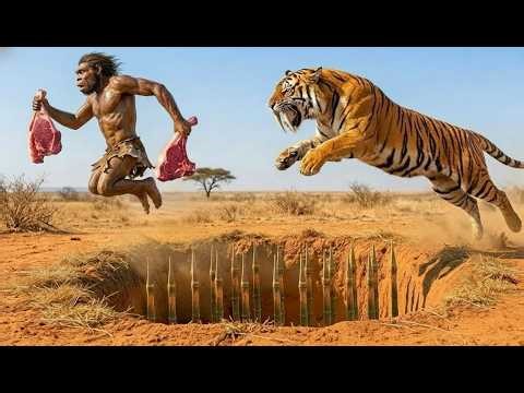 Life Million Years Ago | How Early Humans Tricked a Tiger Into a Spike Pit (4K)