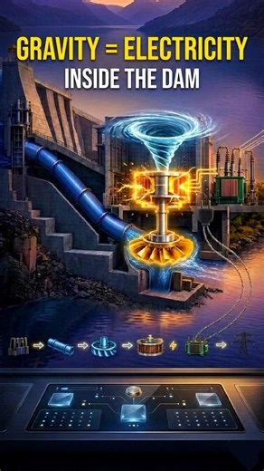 Dam Actually Produces NO Energy! 🤯 #science #electrical #dam #energy #shorts