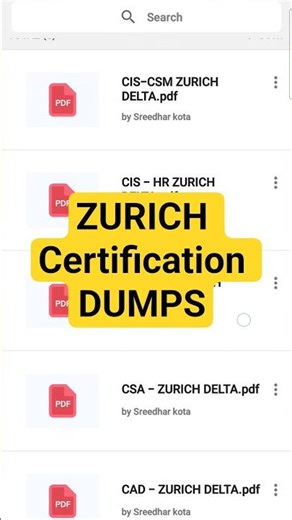 servicenow ZURICH Certification DUMPS available in Skfacts app #servicenow #skfacts