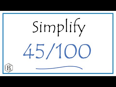 How to Simplify the Fraction 45/100