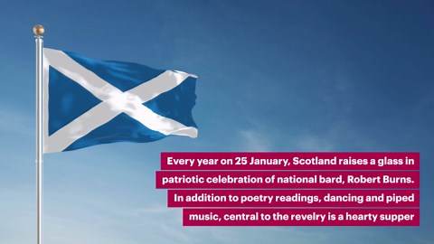 Classic burns night menu