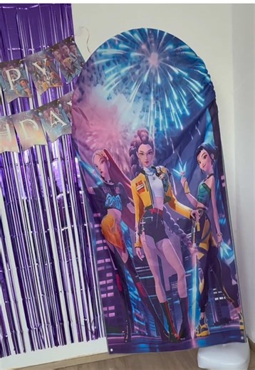 Geburtstagsdeko Idee 💜 K-POP Demon Hunters ✨ #geburtstag #geburtstagsdeko #Kpop #birthday #dogumgünü