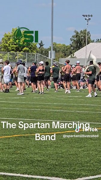 The Spartan Marching Band is perfecting their craft in preparation for next week's football season opener. #MSU #Spartans #SpartansWill
