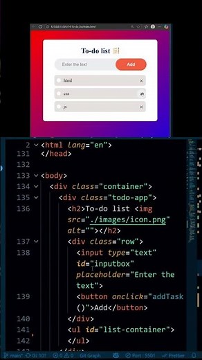 Building a Todo website using html css and JS | JavaScript Porjects